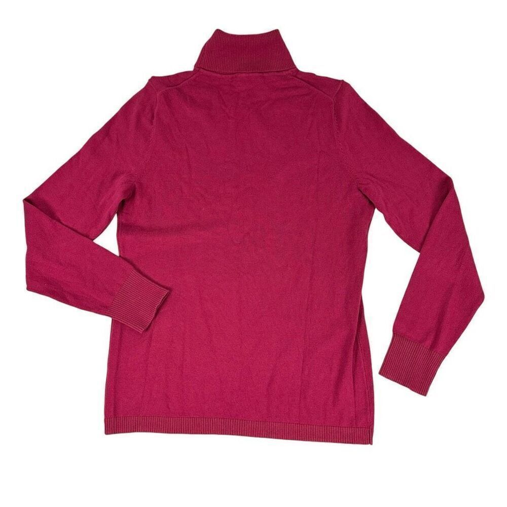 Talbots Raspberry Turtleneck Sweater Size Medium … - image 2